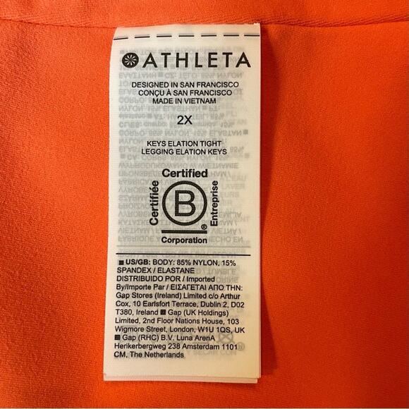 ATHLETA NWT ATHLETA X ALICIA KEYS ELATION TIGHT JEWEL ORANGE 2X - Picture 9 of 12